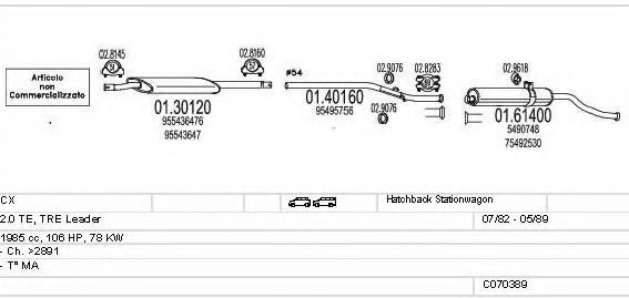MTS C070389008533 Exhaust System